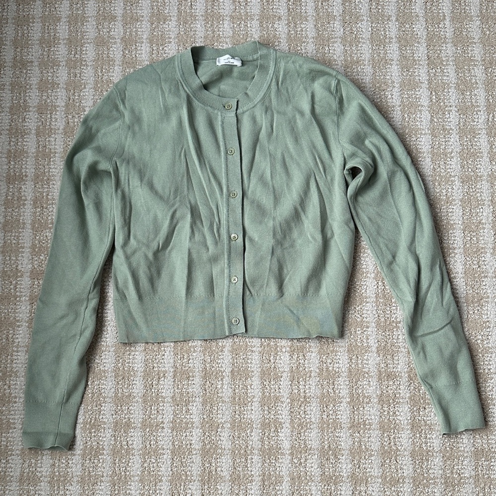 Wilfred Sage Green Button-Up Cardigan